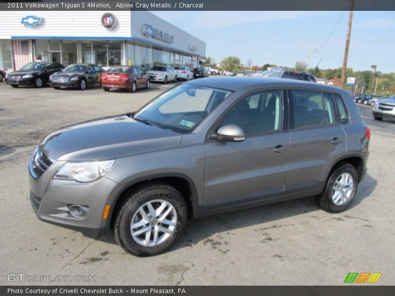 Alpine Gray Metallic / Charcoal 2011 Volkswagen Tiguan S 4Motion