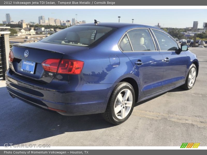 Tempest Blue Metallic / Cornsilk Beige 2012 Volkswagen Jetta TDI Sedan