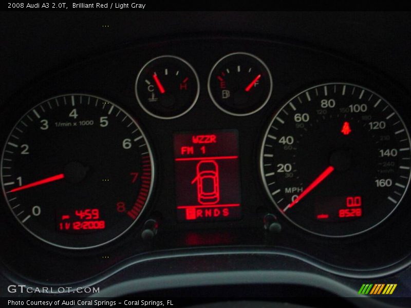 Brilliant Red / Light Gray 2008 Audi A3 2.0T