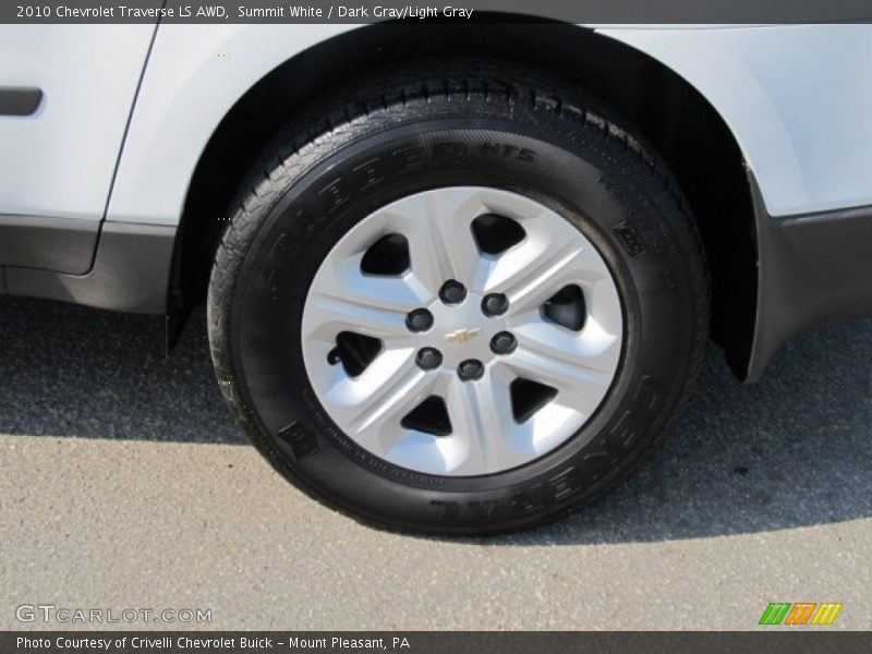 Summit White / Dark Gray/Light Gray 2010 Chevrolet Traverse LS AWD