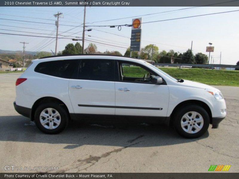 Summit White / Dark Gray/Light Gray 2010 Chevrolet Traverse LS AWD
