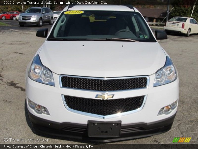 Summit White / Dark Gray/Light Gray 2010 Chevrolet Traverse LS AWD
