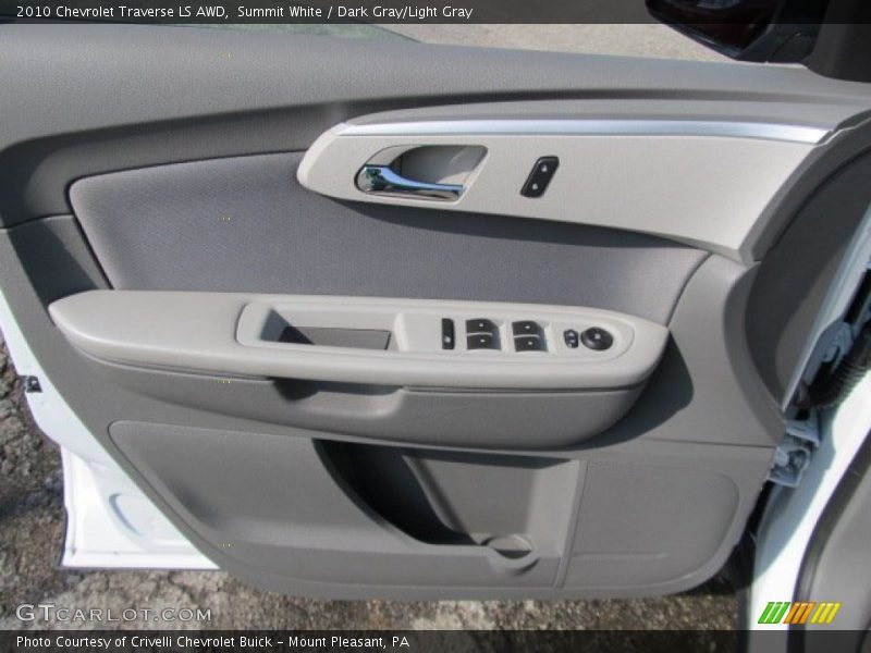Summit White / Dark Gray/Light Gray 2010 Chevrolet Traverse LS AWD
