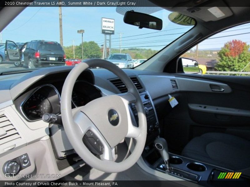Summit White / Dark Gray/Light Gray 2010 Chevrolet Traverse LS AWD