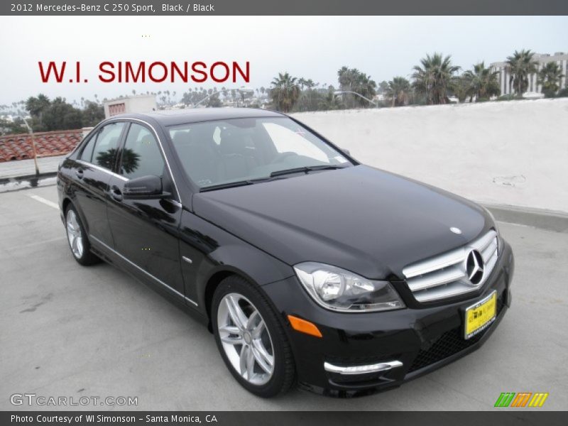 Black / Black 2012 Mercedes-Benz C 250 Sport