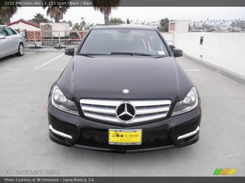 Black / Black 2012 Mercedes-Benz C 250 Sport