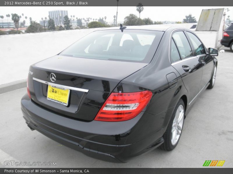 Black / Black 2012 Mercedes-Benz C 250 Sport