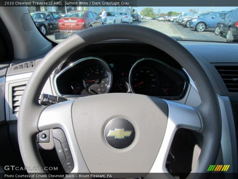 Summit White / Dark Gray/Light Gray 2010 Chevrolet Traverse LS AWD