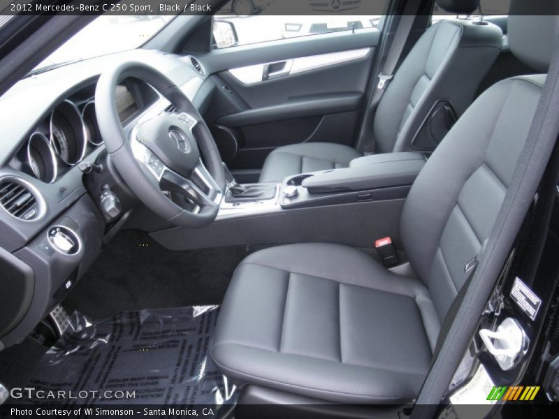 Black / Black 2012 Mercedes-Benz C 250 Sport