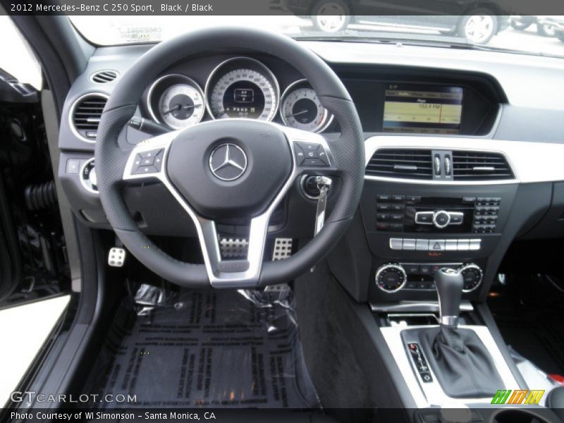 Black / Black 2012 Mercedes-Benz C 250 Sport