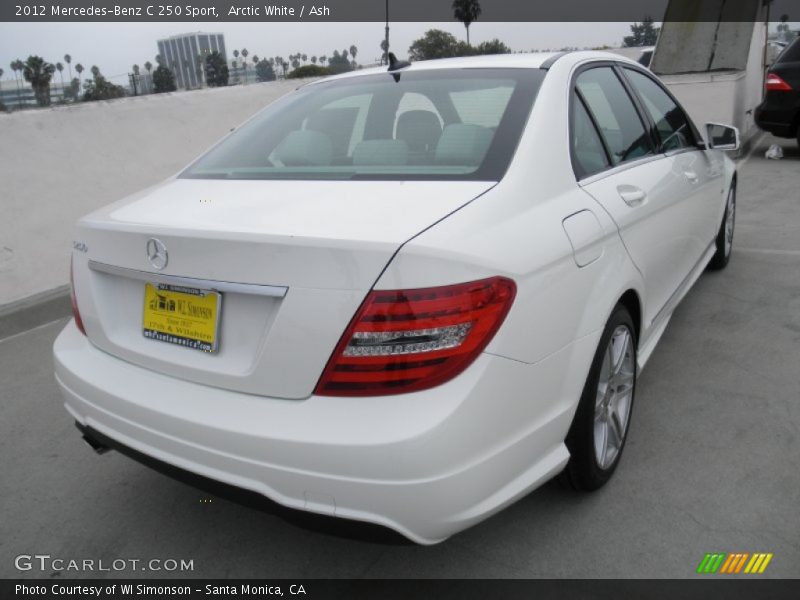 Arctic White / Ash 2012 Mercedes-Benz C 250 Sport