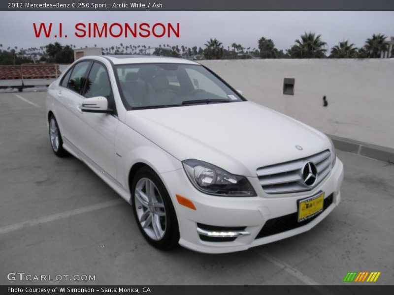 Arctic White / Ash 2012 Mercedes-Benz C 250 Sport