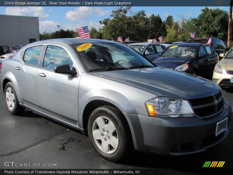 Silver Steel Metallic / Dark Khaki/Light Graystone 2009 Dodge Avenger SE