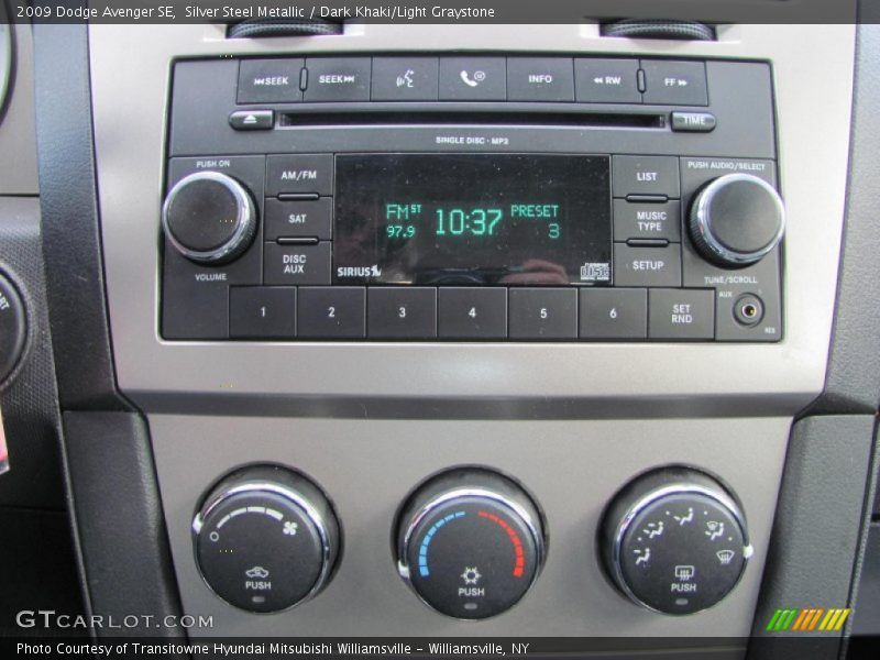 Silver Steel Metallic / Dark Khaki/Light Graystone 2009 Dodge Avenger SE