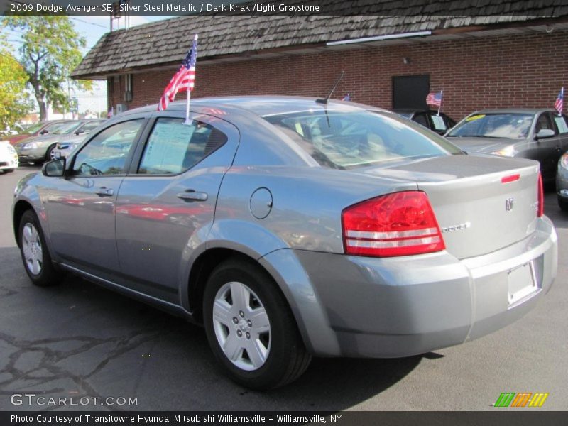 Silver Steel Metallic / Dark Khaki/Light Graystone 2009 Dodge Avenger SE