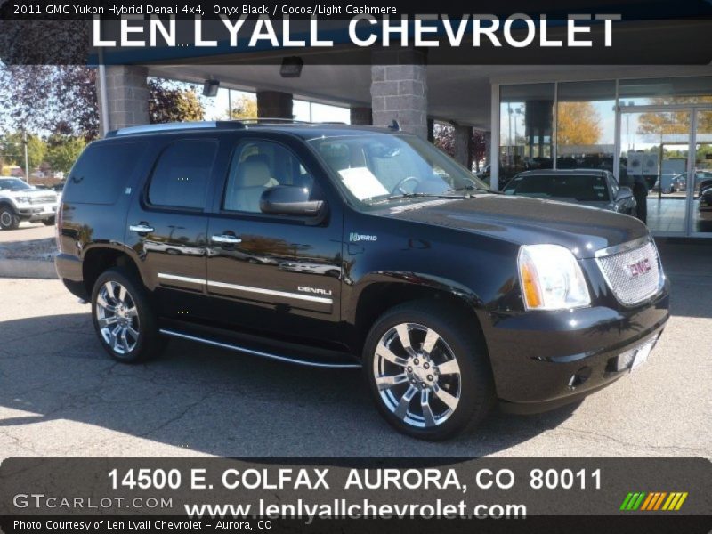 Onyx Black / Cocoa/Light Cashmere 2011 GMC Yukon Hybrid Denali 4x4