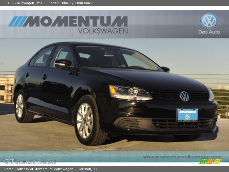 Black / Titan Black 2012 Volkswagen Jetta SE Sedan
