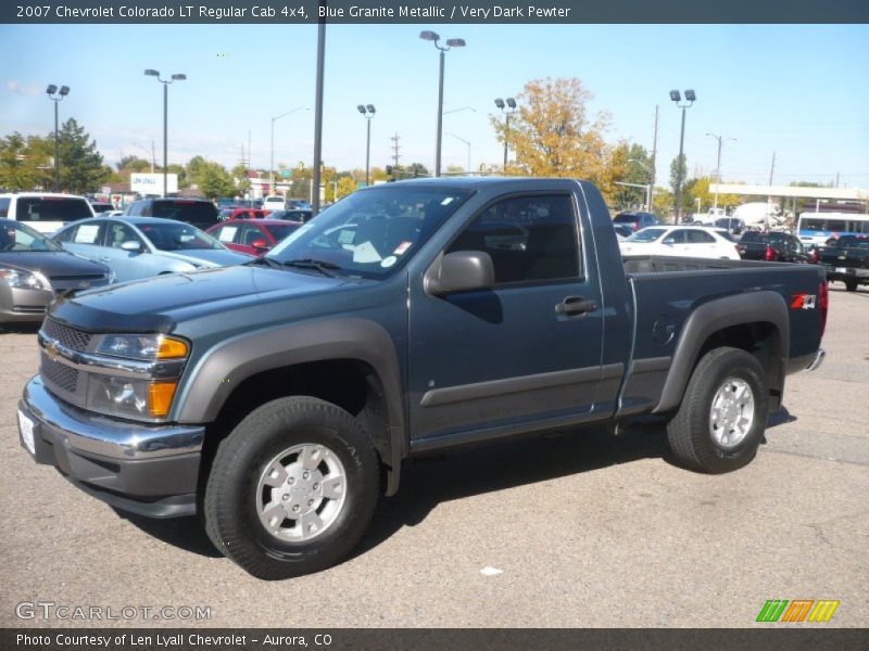 Blue Granite Metallic / Very Dark Pewter 2007 Chevrolet Colorado LT Regular Cab 4x4