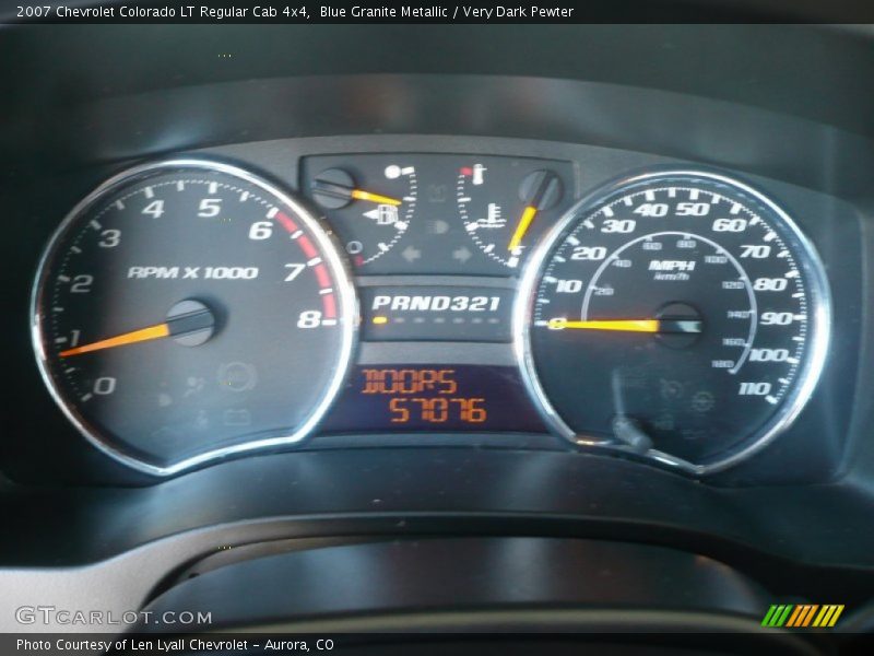 Blue Granite Metallic / Very Dark Pewter 2007 Chevrolet Colorado LT Regular Cab 4x4