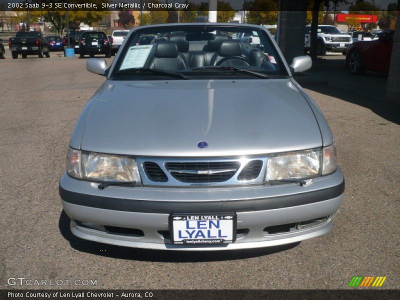 Silver Metallic / Charcoal Gray 2002 Saab 9-3 SE Convertible