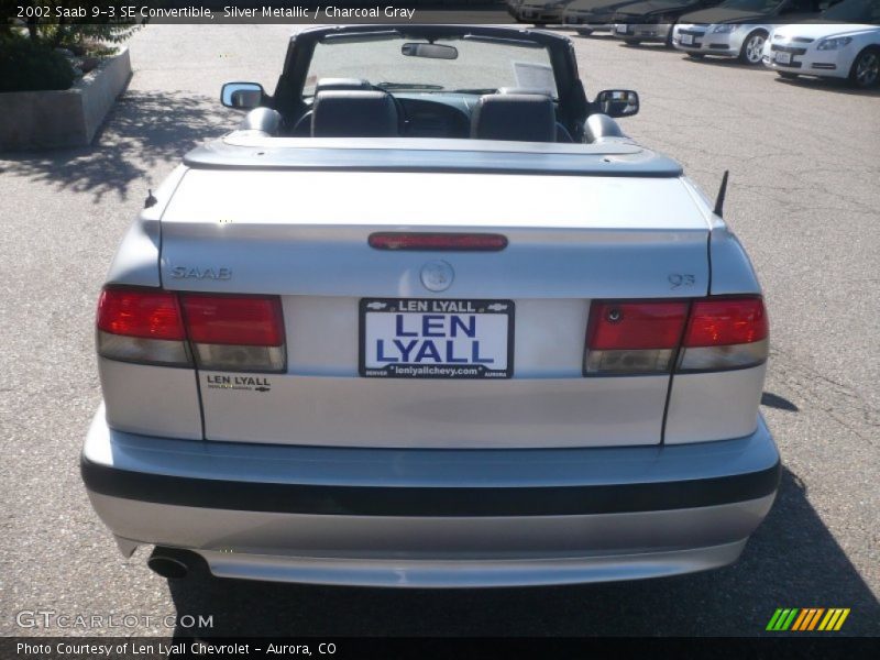 Silver Metallic / Charcoal Gray 2002 Saab 9-3 SE Convertible