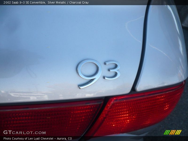Silver Metallic / Charcoal Gray 2002 Saab 9-3 SE Convertible