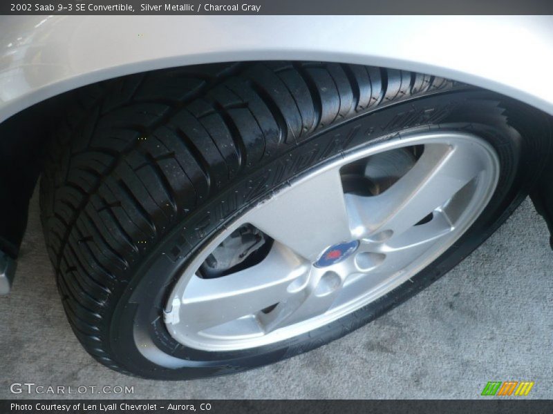 Silver Metallic / Charcoal Gray 2002 Saab 9-3 SE Convertible