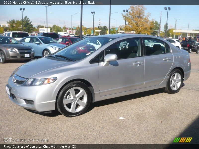 Alabaster Silver Metallic / Black 2010 Honda Civic LX-S Sedan