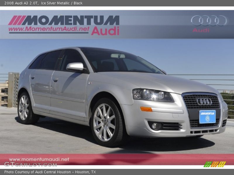Ice Silver Metallic / Black 2008 Audi A3 2.0T