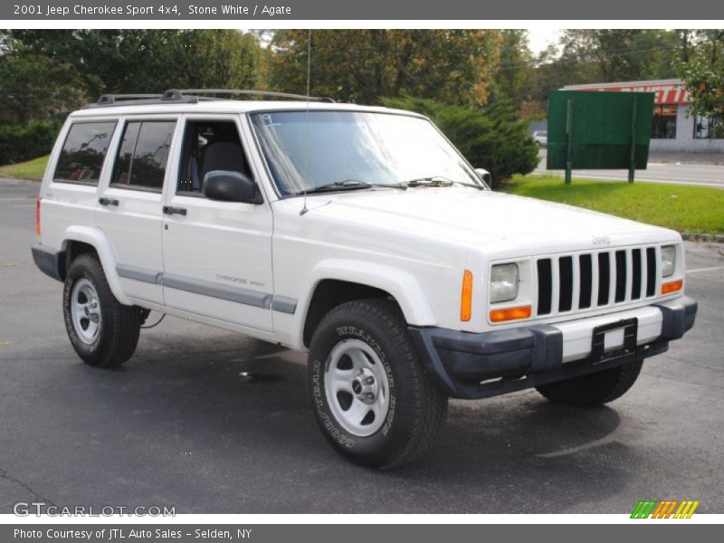 Stone White / Agate 2001 Jeep Cherokee Sport 4x4