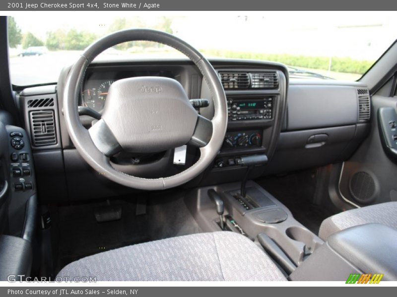 Stone White / Agate 2001 Jeep Cherokee Sport 4x4