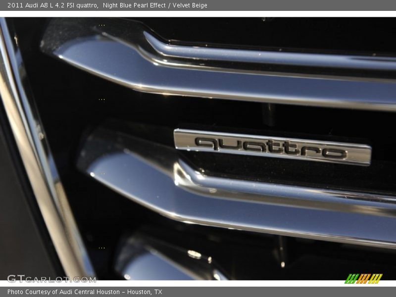 Night Blue Pearl Effect / Velvet Beige 2011 Audi A8 L 4.2 FSI quattro