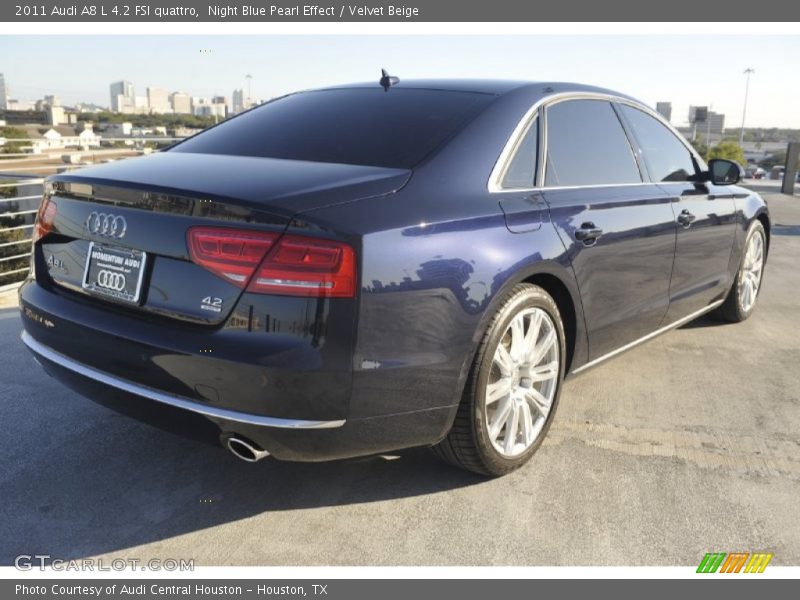 Night Blue Pearl Effect / Velvet Beige 2011 Audi A8 L 4.2 FSI quattro