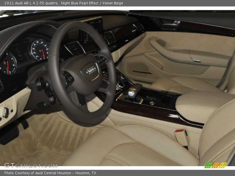 Night Blue Pearl Effect / Velvet Beige 2011 Audi A8 L 4.2 FSI quattro