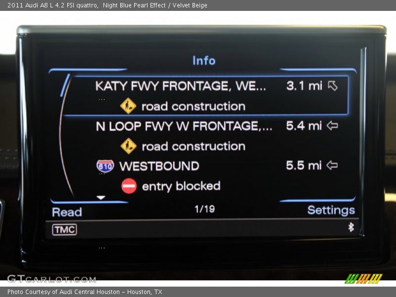 Night Blue Pearl Effect / Velvet Beige 2011 Audi A8 L 4.2 FSI quattro