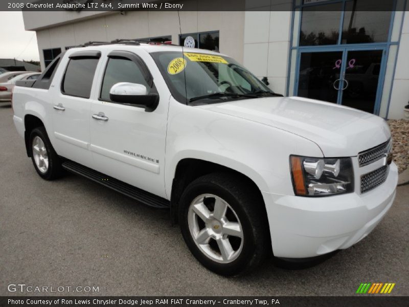 Summit White / Ebony 2008 Chevrolet Avalanche LTZ 4x4