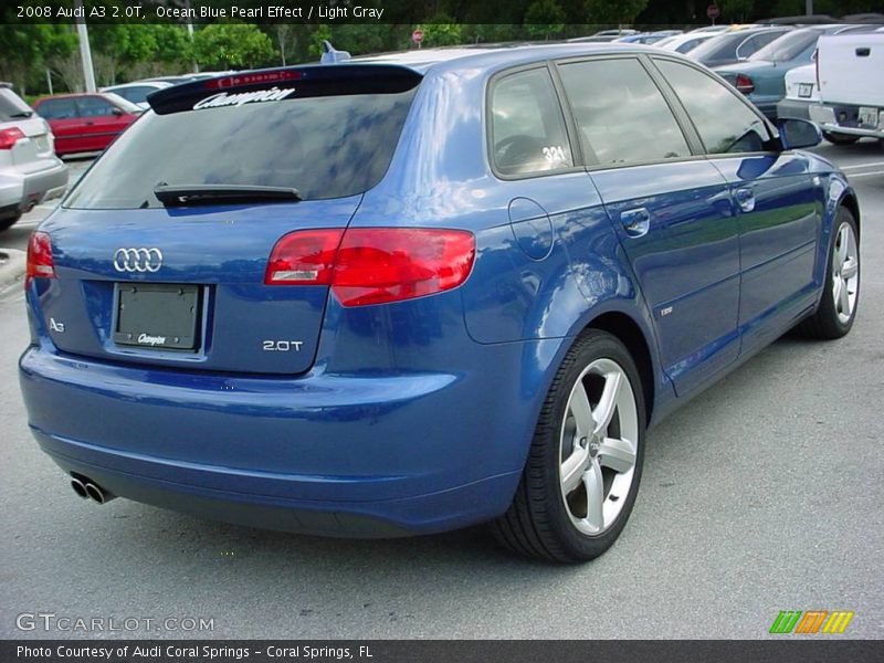 Ocean Blue Pearl Effect / Light Gray 2008 Audi A3 2.0T