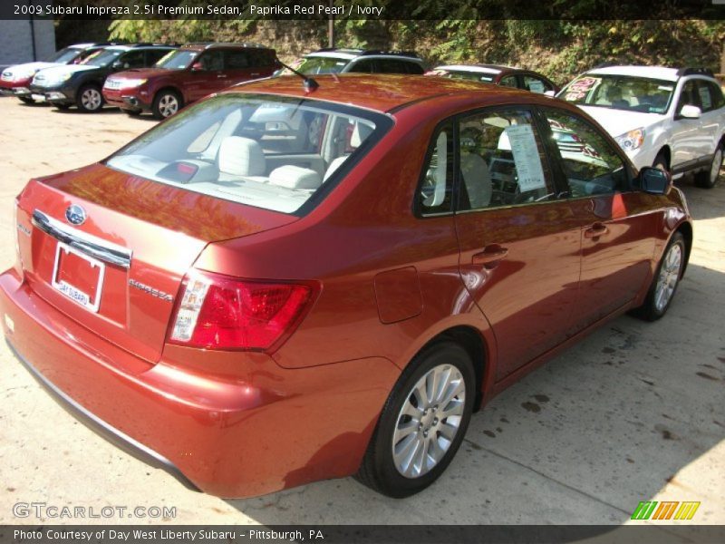 Paprika Red Pearl / Ivory 2009 Subaru Impreza 2.5i Premium Sedan