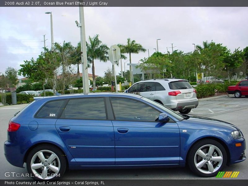 Ocean Blue Pearl Effect / Light Gray 2008 Audi A3 2.0T