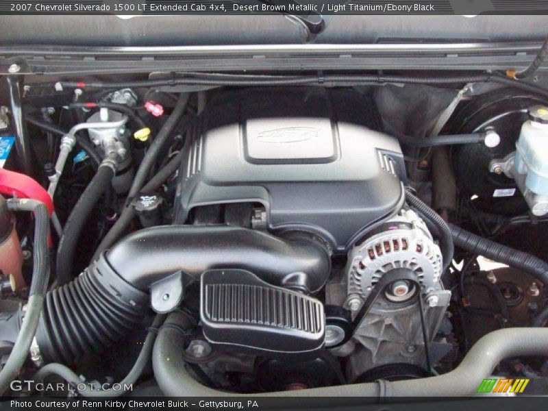 Desert Brown Metallic / Light Titanium/Ebony Black 2007 Chevrolet Silverado 1500 LT Extended Cab 4x4