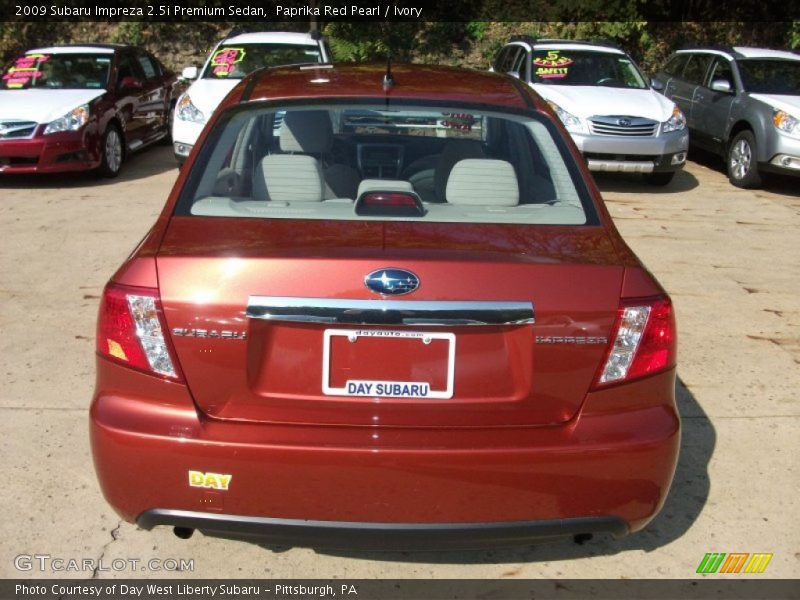 Paprika Red Pearl / Ivory 2009 Subaru Impreza 2.5i Premium Sedan