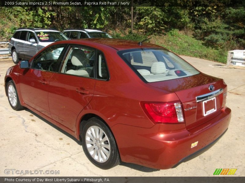 Paprika Red Pearl / Ivory 2009 Subaru Impreza 2.5i Premium Sedan