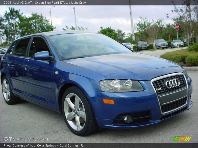 Ocean Blue Pearl Effect / Light Gray 2008 Audi A3 2.0T