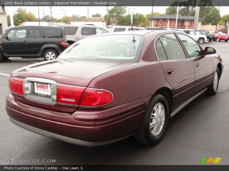 Cabernet Red Metallic / Medium Gray 2003 Buick LeSabre Limited