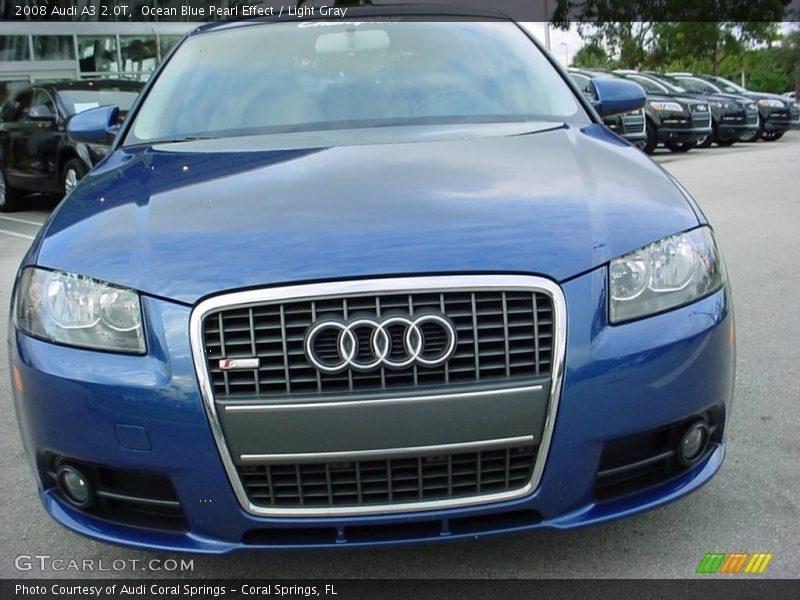 Ocean Blue Pearl Effect / Light Gray 2008 Audi A3 2.0T