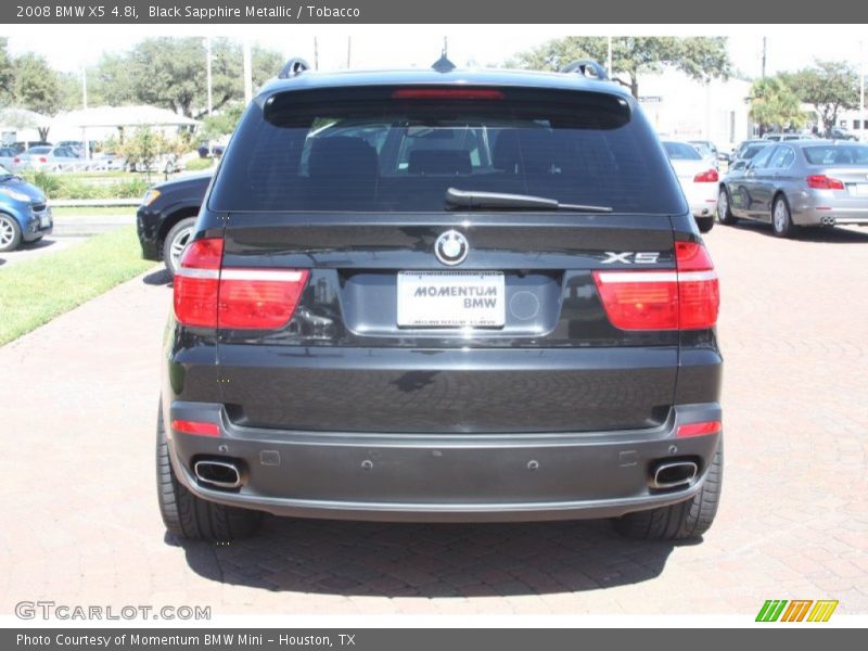 Black Sapphire Metallic / Tobacco 2008 BMW X5 4.8i