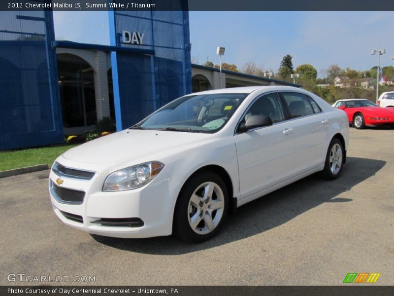 Summit White / Titanium 2012 Chevrolet Malibu LS