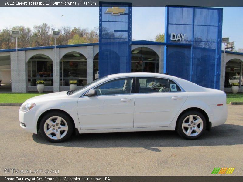 Summit White / Titanium 2012 Chevrolet Malibu LS