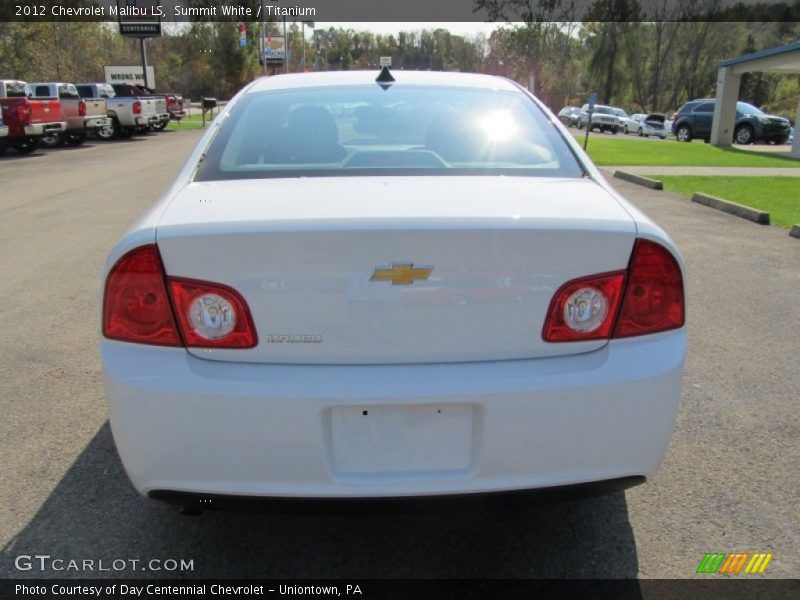Summit White / Titanium 2012 Chevrolet Malibu LS