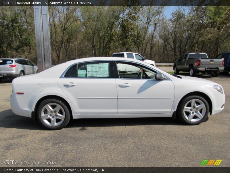 Summit White / Titanium 2012 Chevrolet Malibu LS